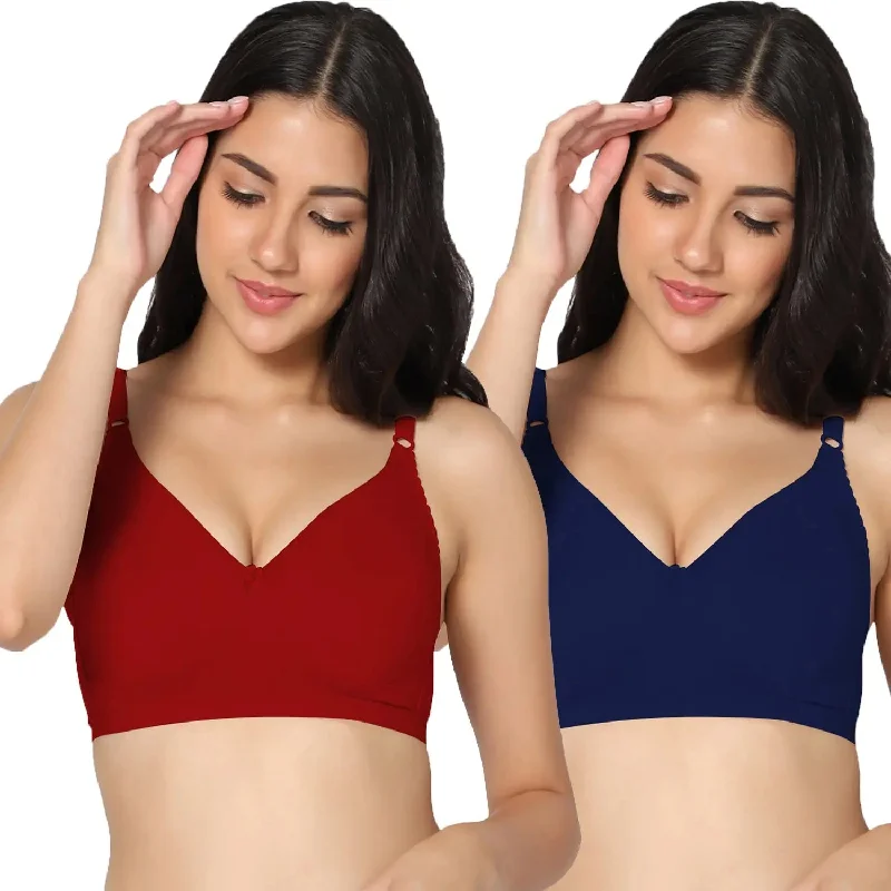 Suhana Non-Padded Full Coverage T-Shirt Bra (Pack of 2)