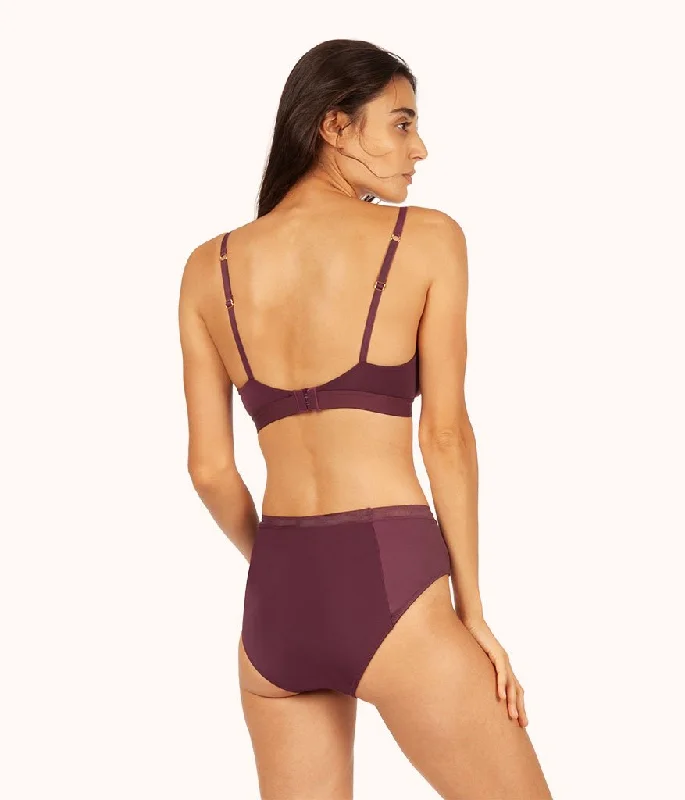 The Luxe Trim Bralette: Plum