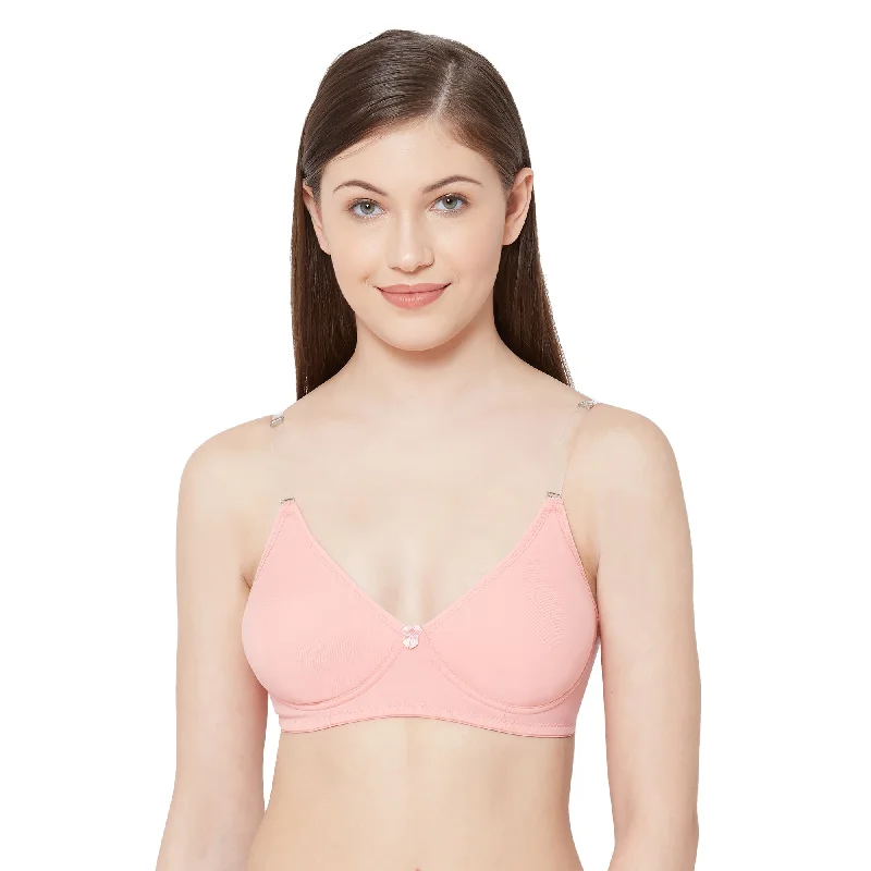 Shikha- Plain Mold T-shirt Bra Peach