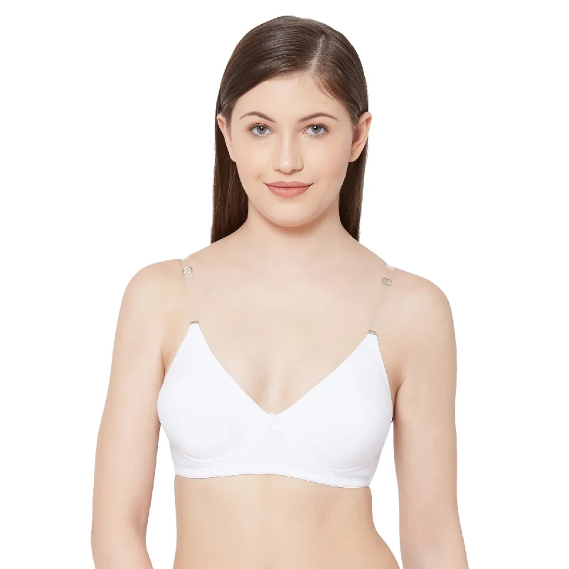 Shikha-Plain Mold T-shirt Bra  White