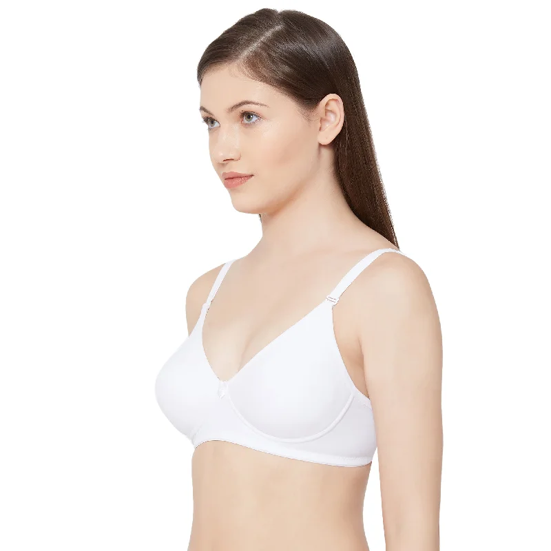 Shikha-Plain Mold T-shirt Bra  White