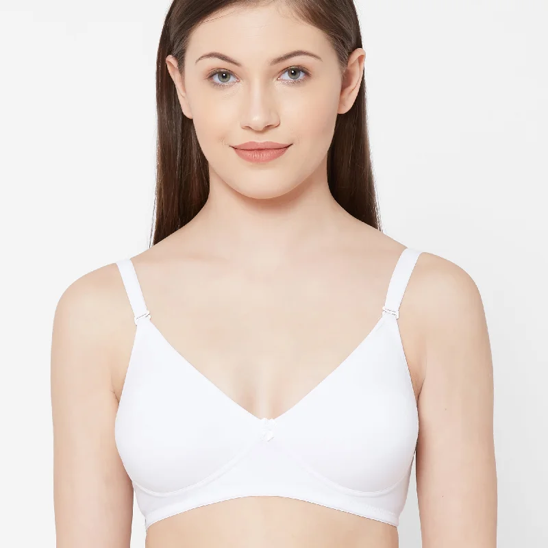 Shikha-Plain Mold T-shirt Bra  White