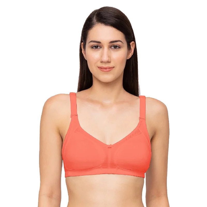 Shrishti -Plain Non Padded Full Cup Bra Peach