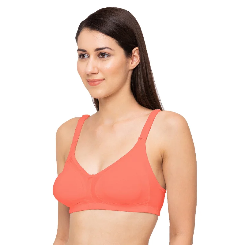 Shrishti -Plain Non Padded Full Cup Bra Peach