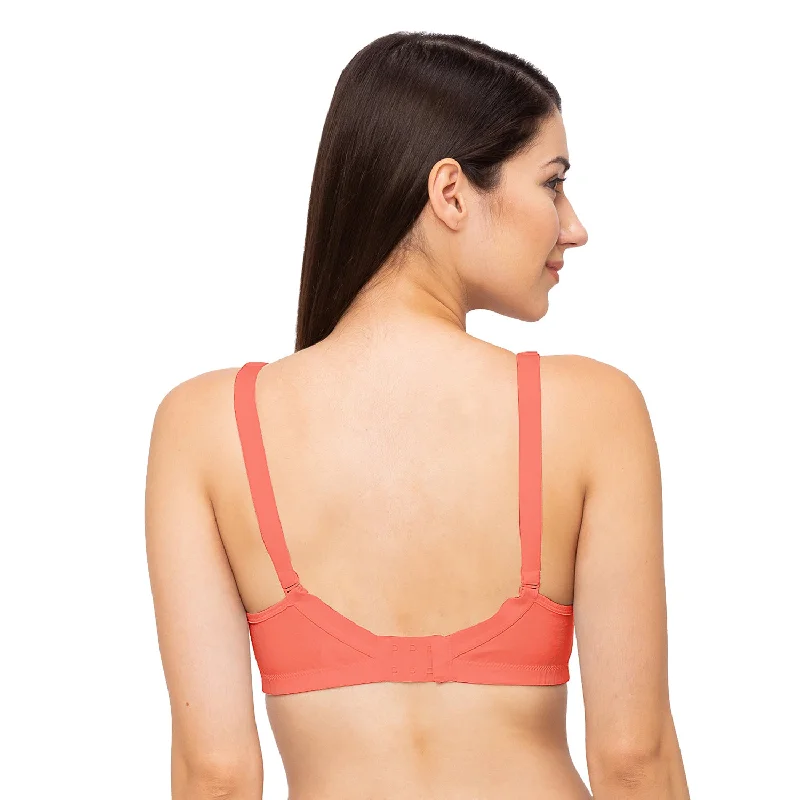 Shrishti -Plain Non Padded Full Cup Bra Peach