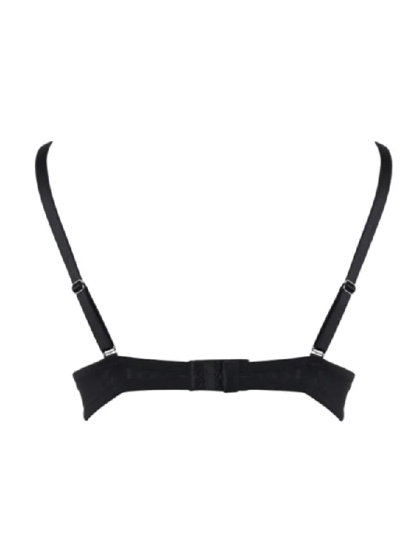 Triangle Push Up Bra - Black