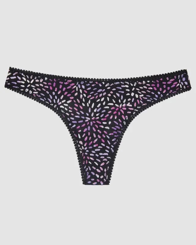 Triple Mesh Hip G Thong Underwear - Confetti Burst