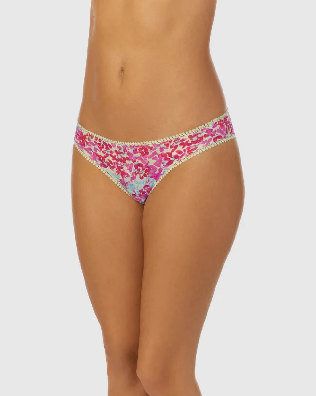 Triple Mesh Hip G Thong Underwear - Bright Blooms