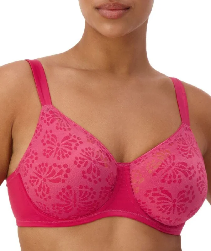 Triumph Lacy Minimizer 2 Pack Bra - Red-Dark Combination