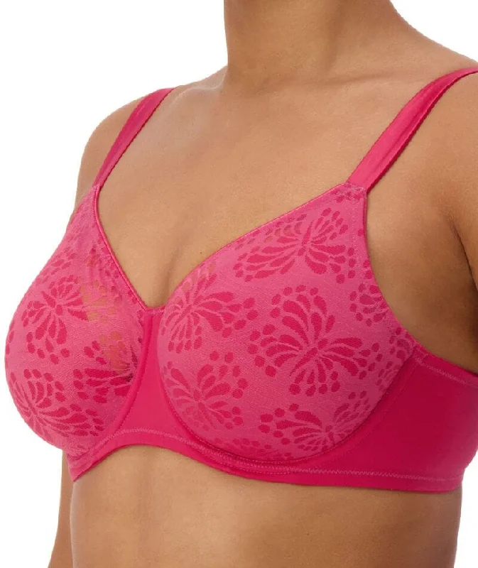 Triumph Lacy Minimizer 2 Pack Bra - Red-Dark Combination