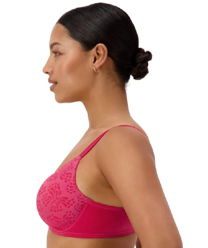 Triumph Lacy Minimizer Bra - Berry