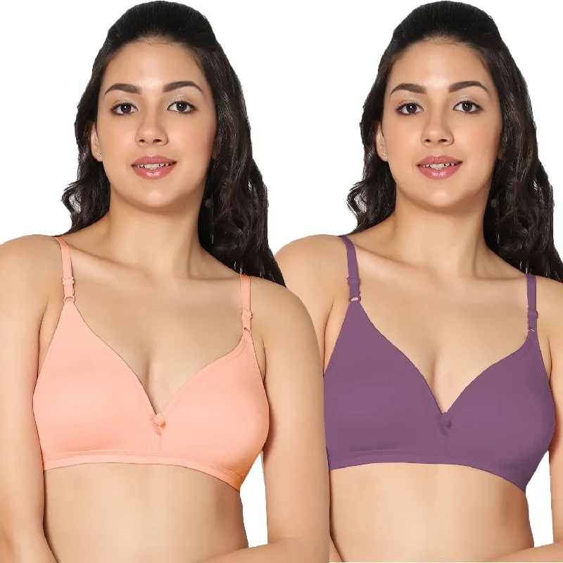 Half Coverage Non-Padded Bra (Pack of 2)