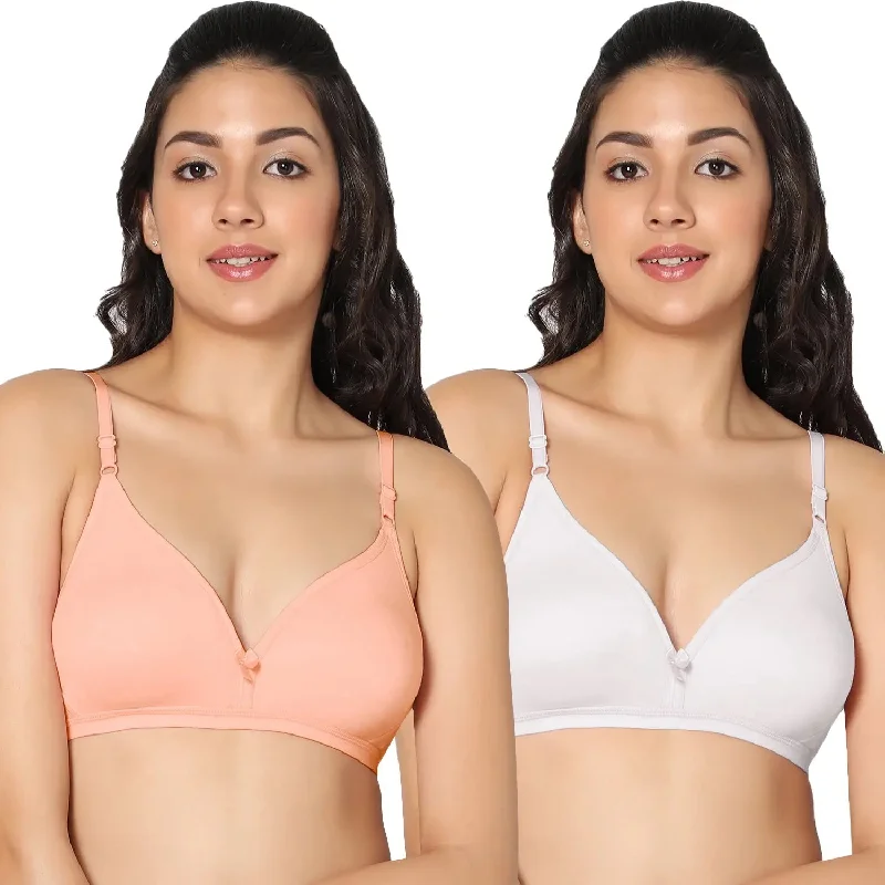 Half Coverage Non-Padded Bra (Pack of 2)