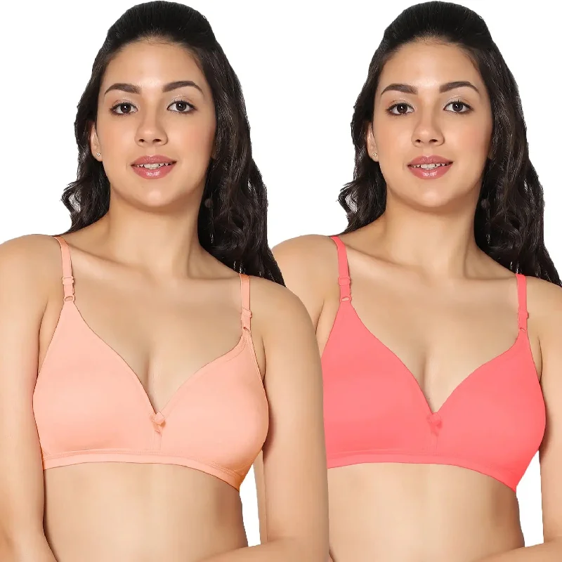 Half Coverage Non-Padded Bra (Pack of 2)