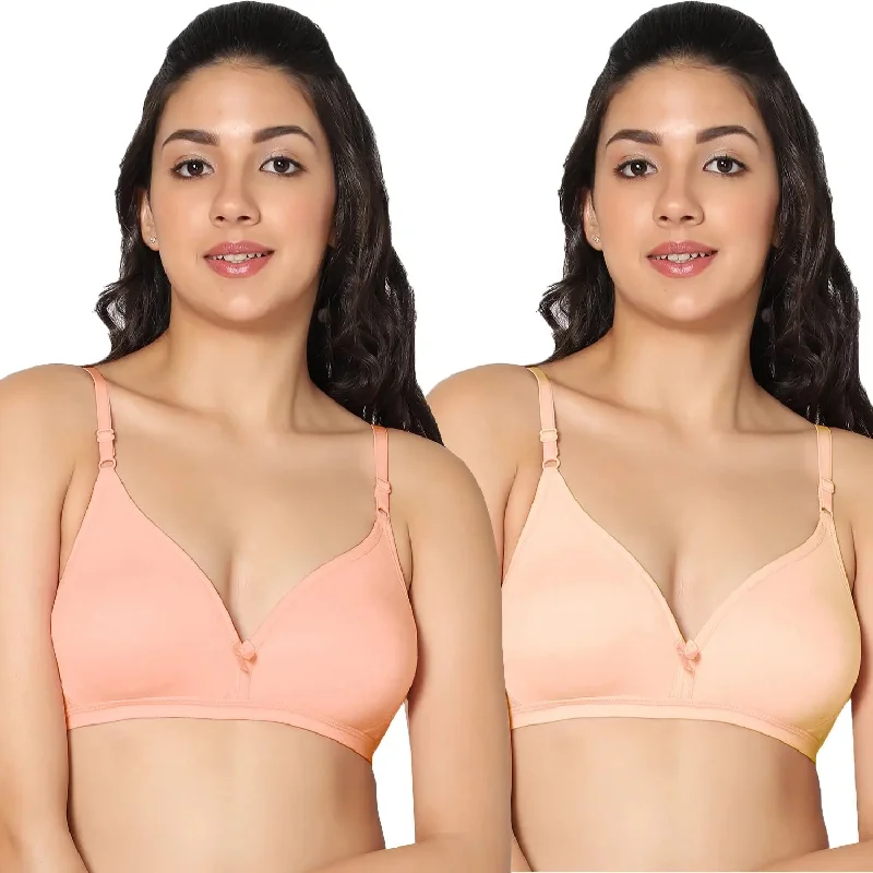 Half Coverage Non-Padded Bra (Pack of 2)