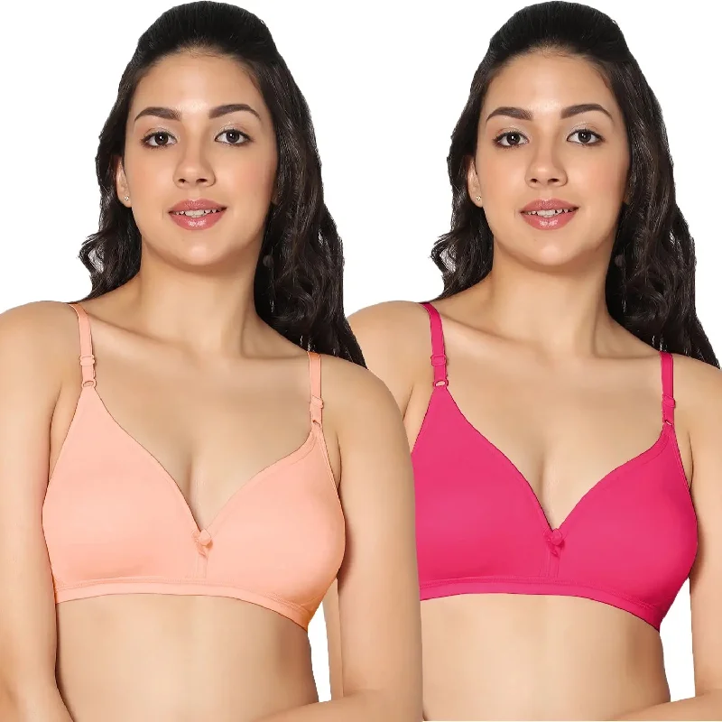 Half Coverage Non-Padded Bra (Pack of 2)