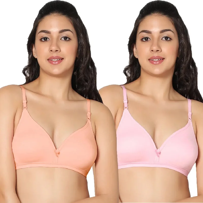 Half Coverage Non-Padded Bra (Pack of 2)