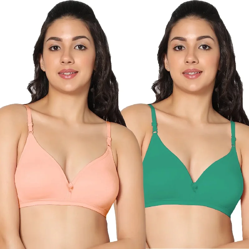 Half Coverage Non-Padded Bra (Pack of 2)