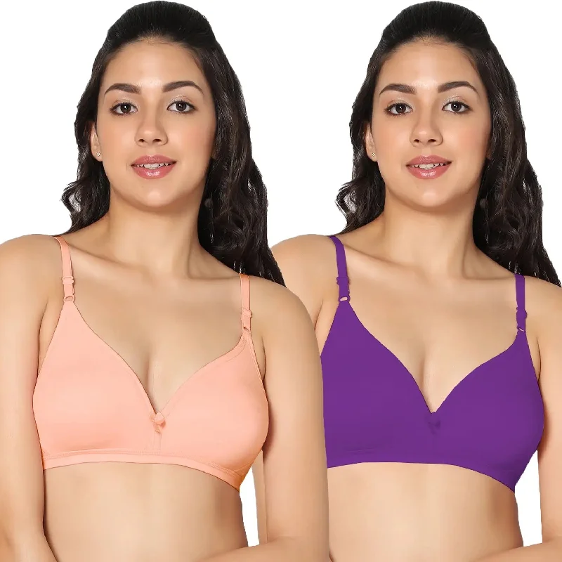 Half Coverage Non-Padded Bra (Pack of 2)