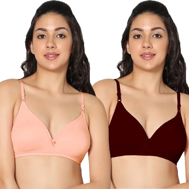 Half Coverage Non-Padded Bra (Pack of 2)