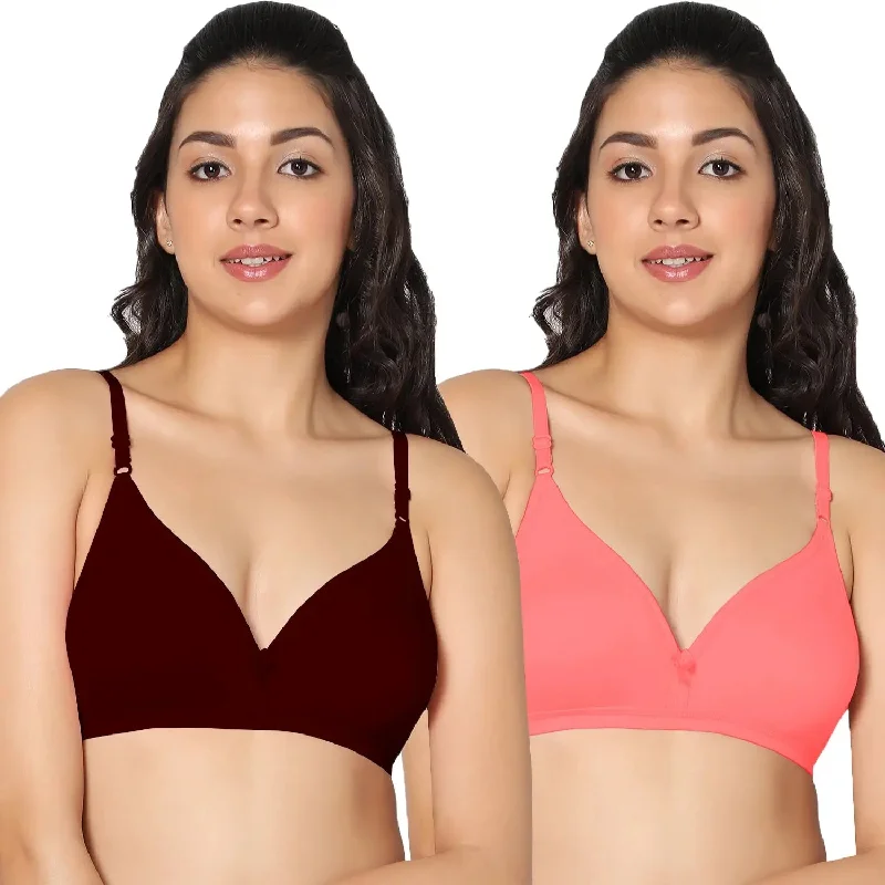 Half Coverage Non-Padded Bra (Pack of 2)