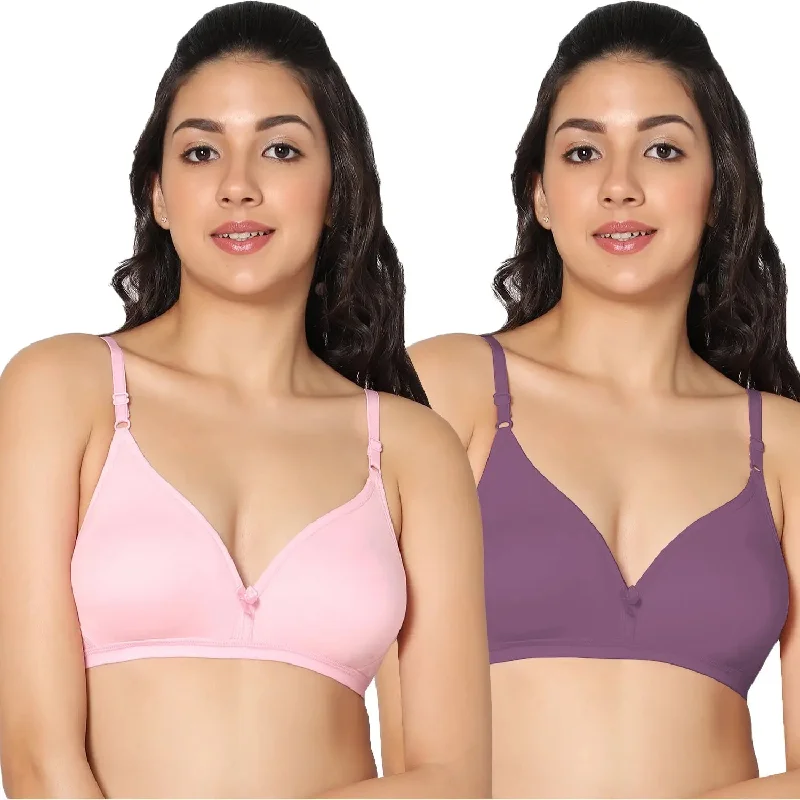 Half Coverage Non-Padded Bra (Pack of 2)