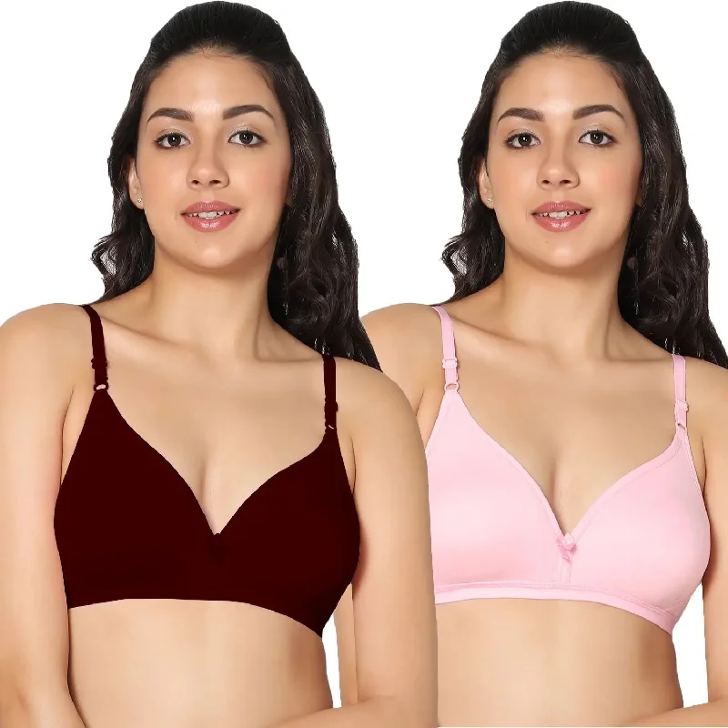 Half Coverage Non-Padded Bra (Pack of 2)