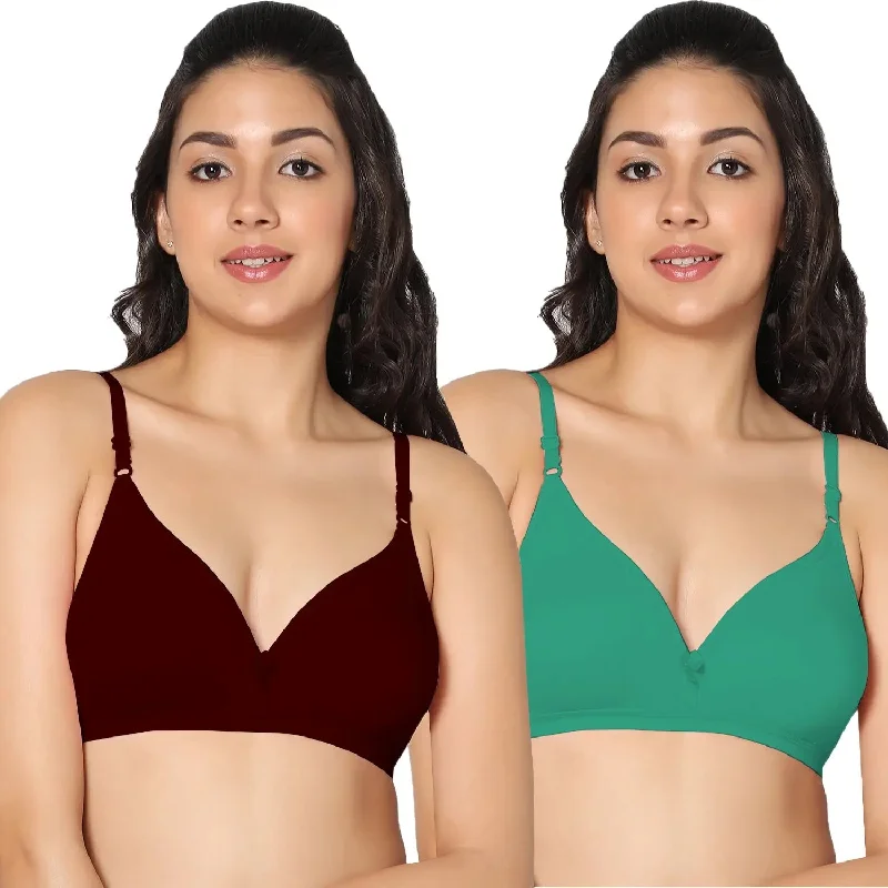 Half Coverage Non-Padded Bra (Pack of 2)