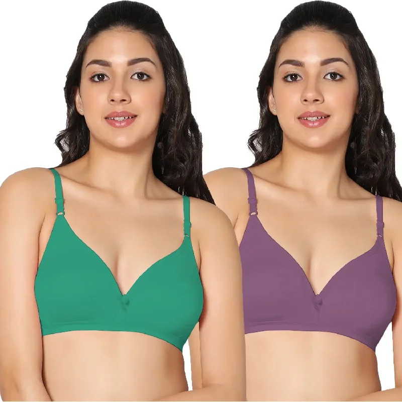 Half Coverage Non-Padded Bra (Pack of 2)