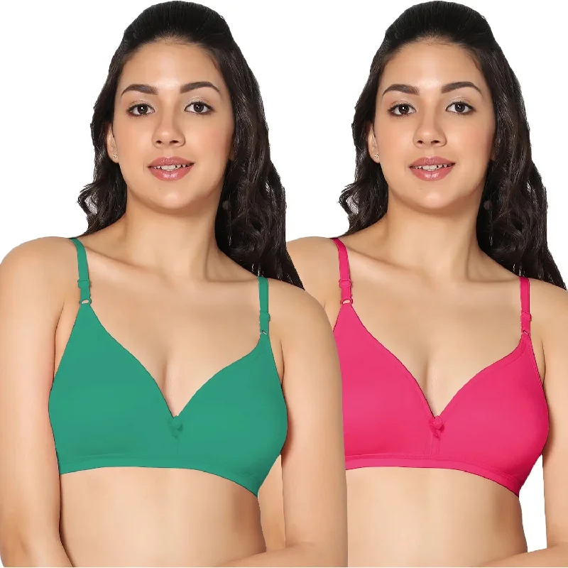 Half Coverage Non-Padded Bra (Pack of 2)