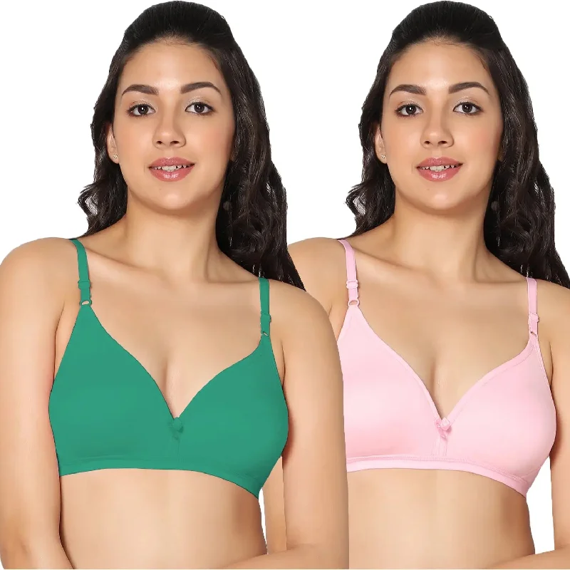 Half Coverage Non-Padded Bra (Pack of 2)