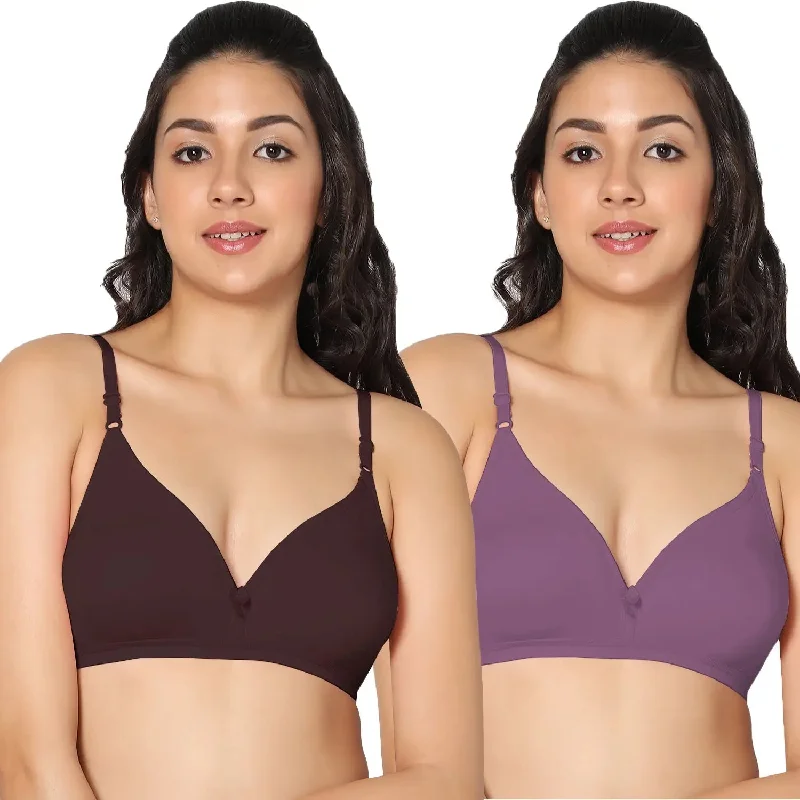 Half Coverage Non-Padded Bra (Pack of 2)