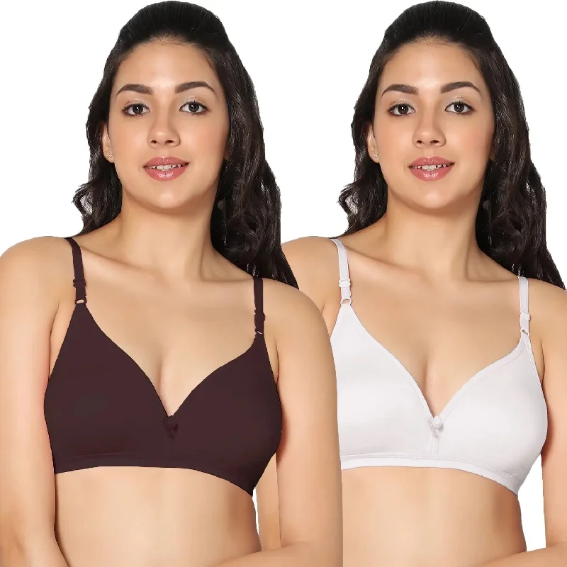 Half Coverage Non-Padded Bra (Pack of 2)