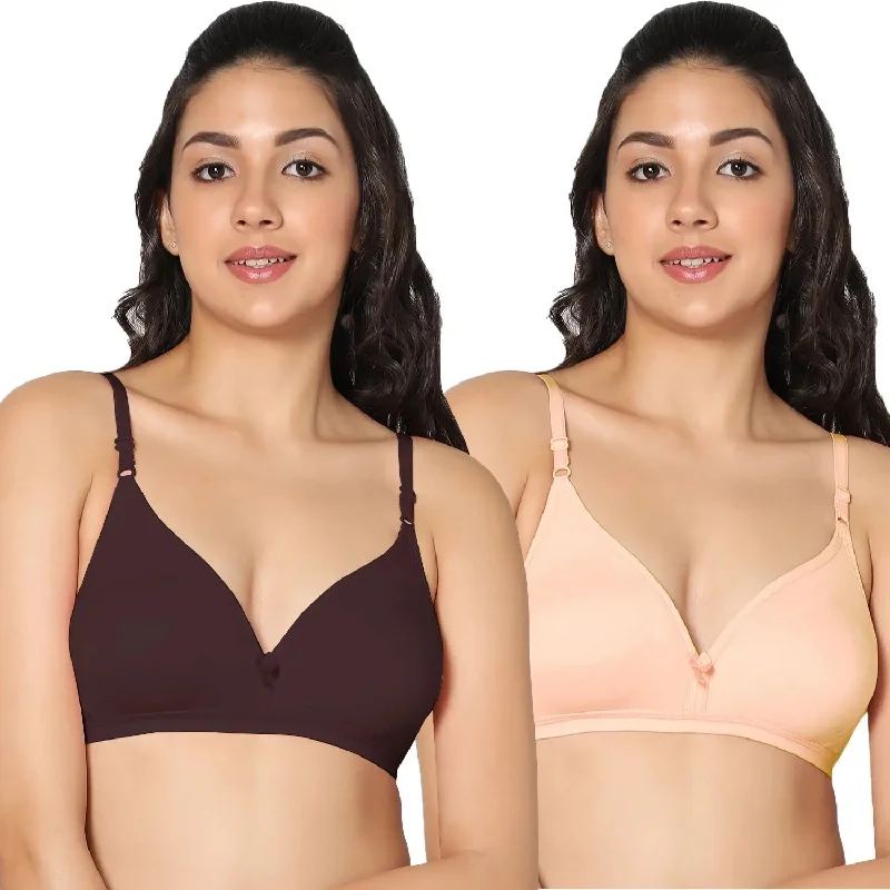 Half Coverage Non-Padded Bra (Pack of 2)