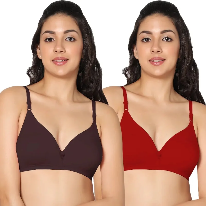 Half Coverage Non-Padded Bra (Pack of 2)