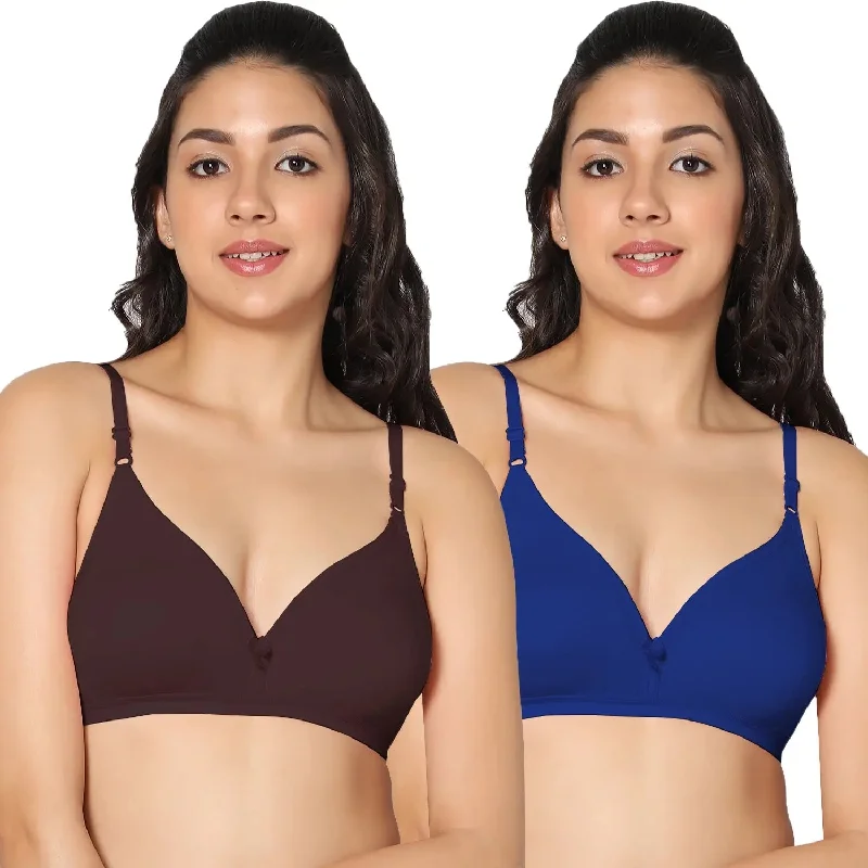 Half Coverage Non-Padded Bra (Pack of 2)