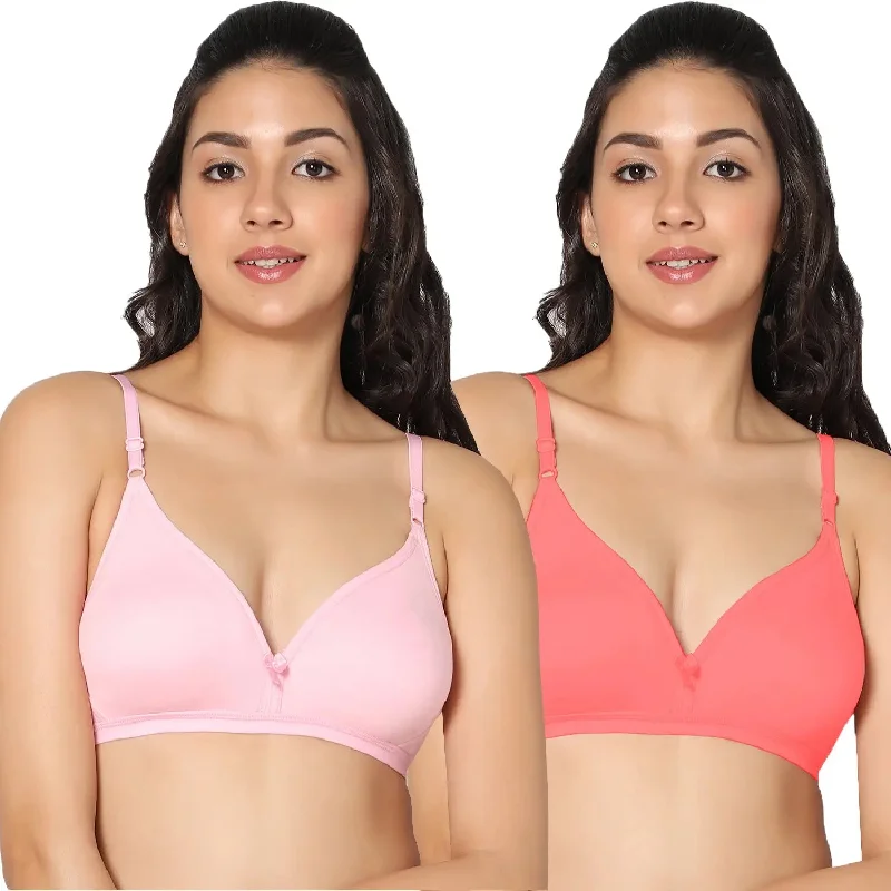 Half Coverage Non-Padded Bra (Pack of 2)