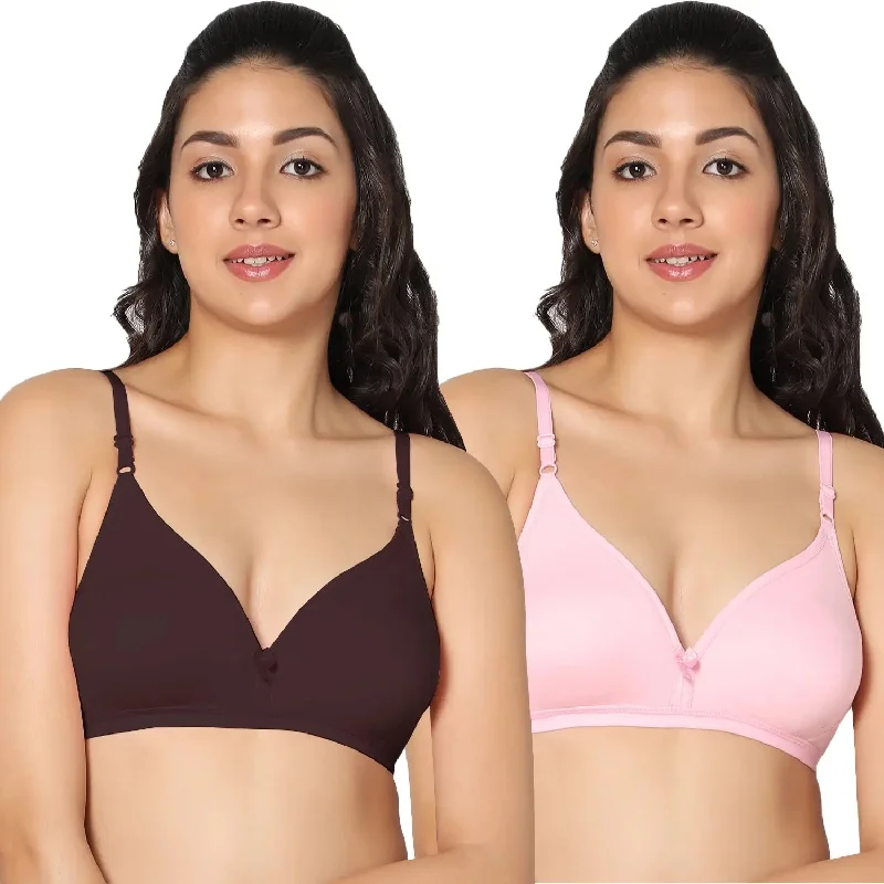 Half Coverage Non-Padded Bra (Pack of 2)