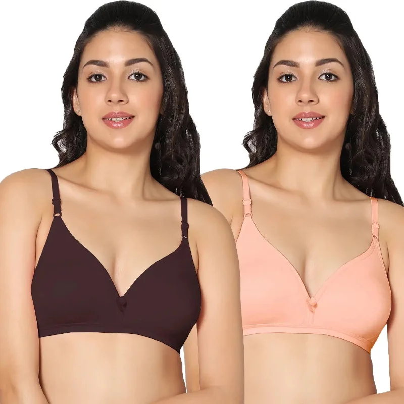 Half Coverage Non-Padded Bra (Pack of 2)