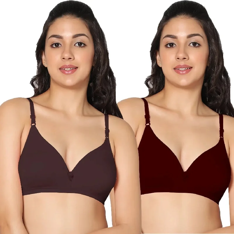 Half Coverage Non-Padded Bra (Pack of 2)