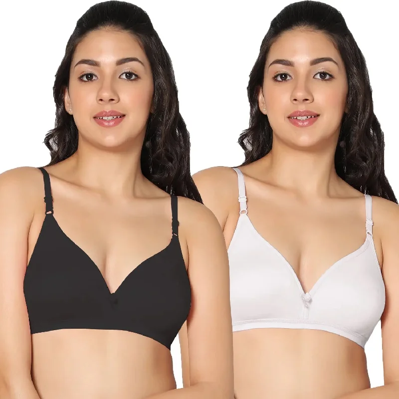 Half Coverage Non-Padded Bra (Pack of 2)