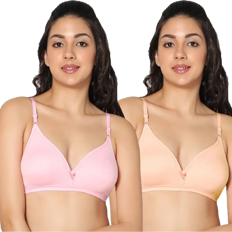 Half Coverage Non-Padded Bra (Pack of 2)