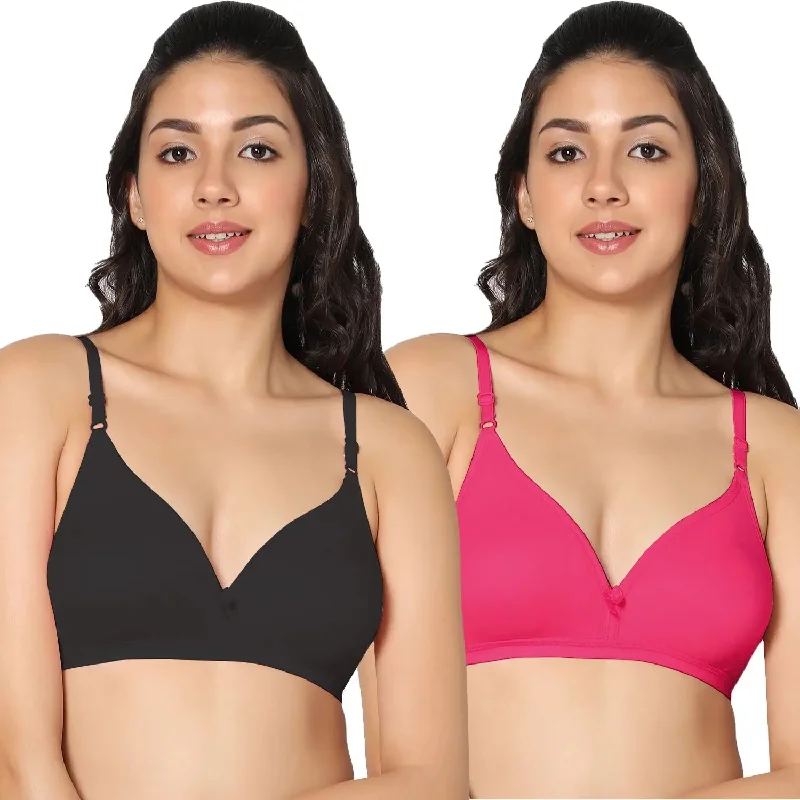 Half Coverage Non-Padded Bra (Pack of 2)