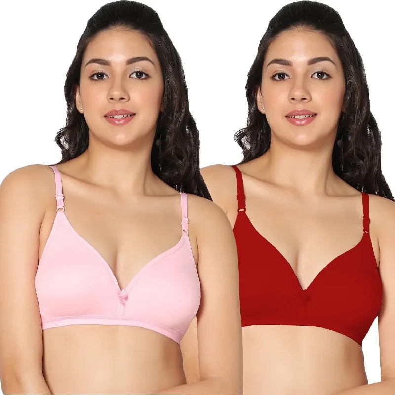 Half Coverage Non-Padded Bra (Pack of 2)