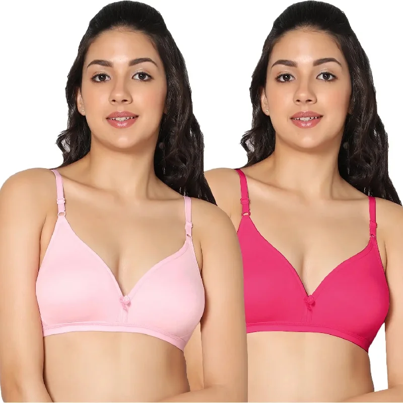 Half Coverage Non-Padded Bra (Pack of 2)