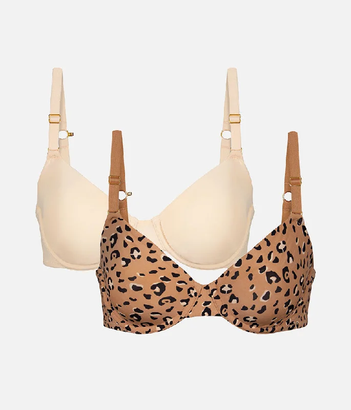 Unlined Bra Bundle: Toasted Almond/Latte Leopard