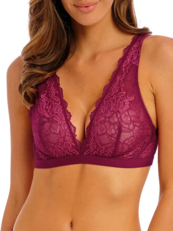 Lace Perfection Non Wired Bralette - Red Plum