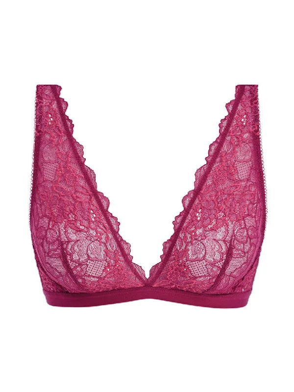 Lace Perfection Non Wired Bralette - Red Plum