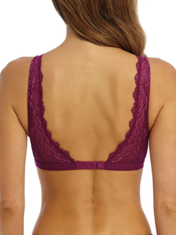 Lace Perfection Non Wired Bralette - Red Plum