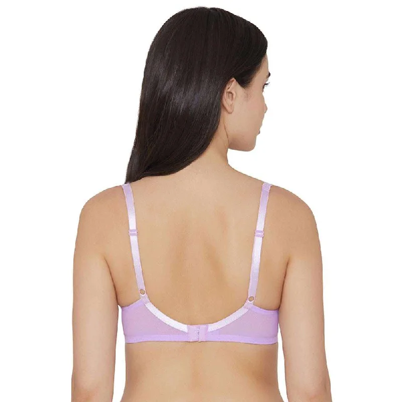 Essential Lace Non Padded Non Wired 3/4th cup Bridal Wear Lace Bralette - Lavender